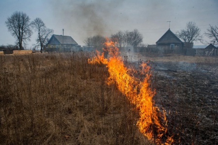 Пал сухой травы опасен!